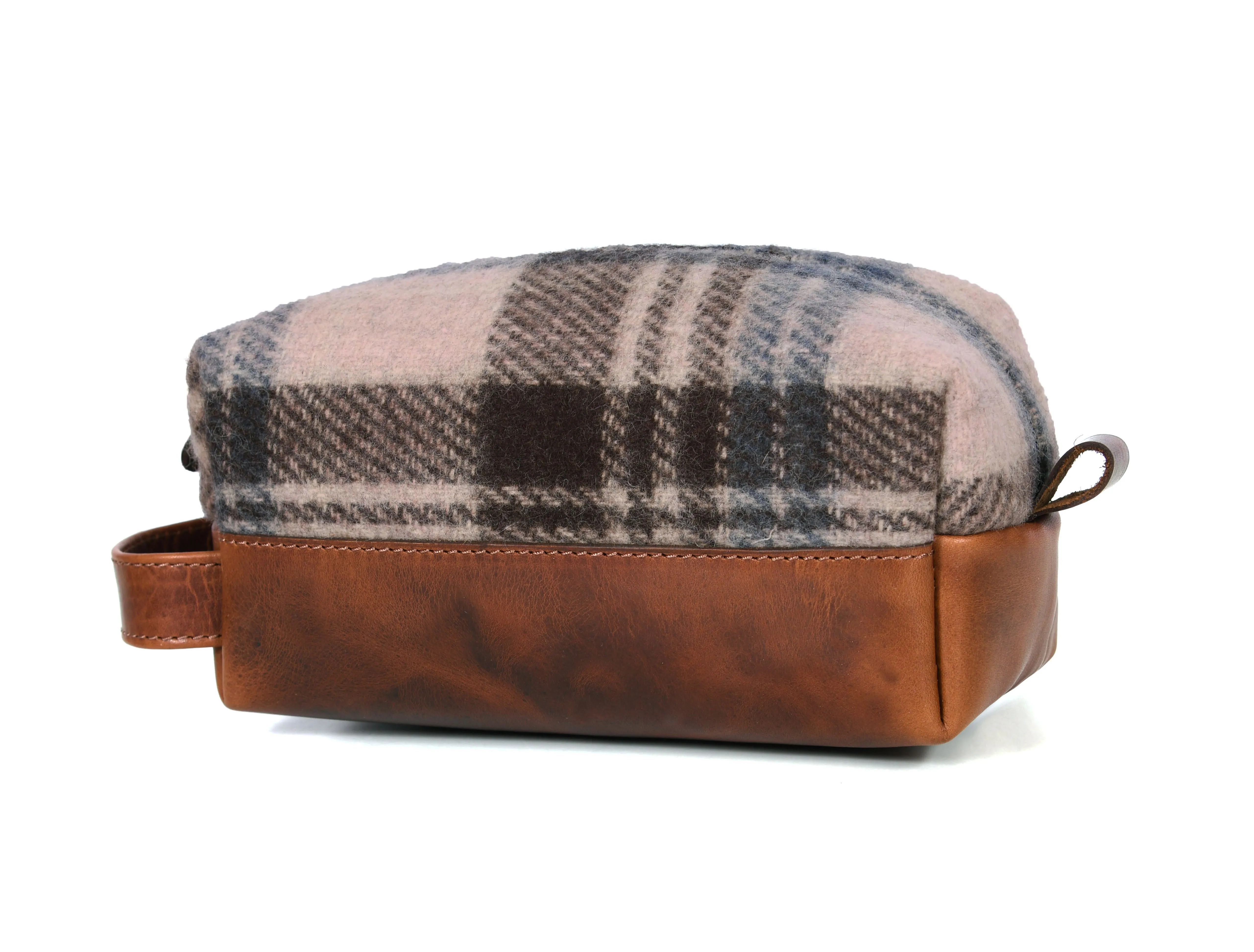 Dorval Leather Tweed Toiletry Bag - ( WB-33)