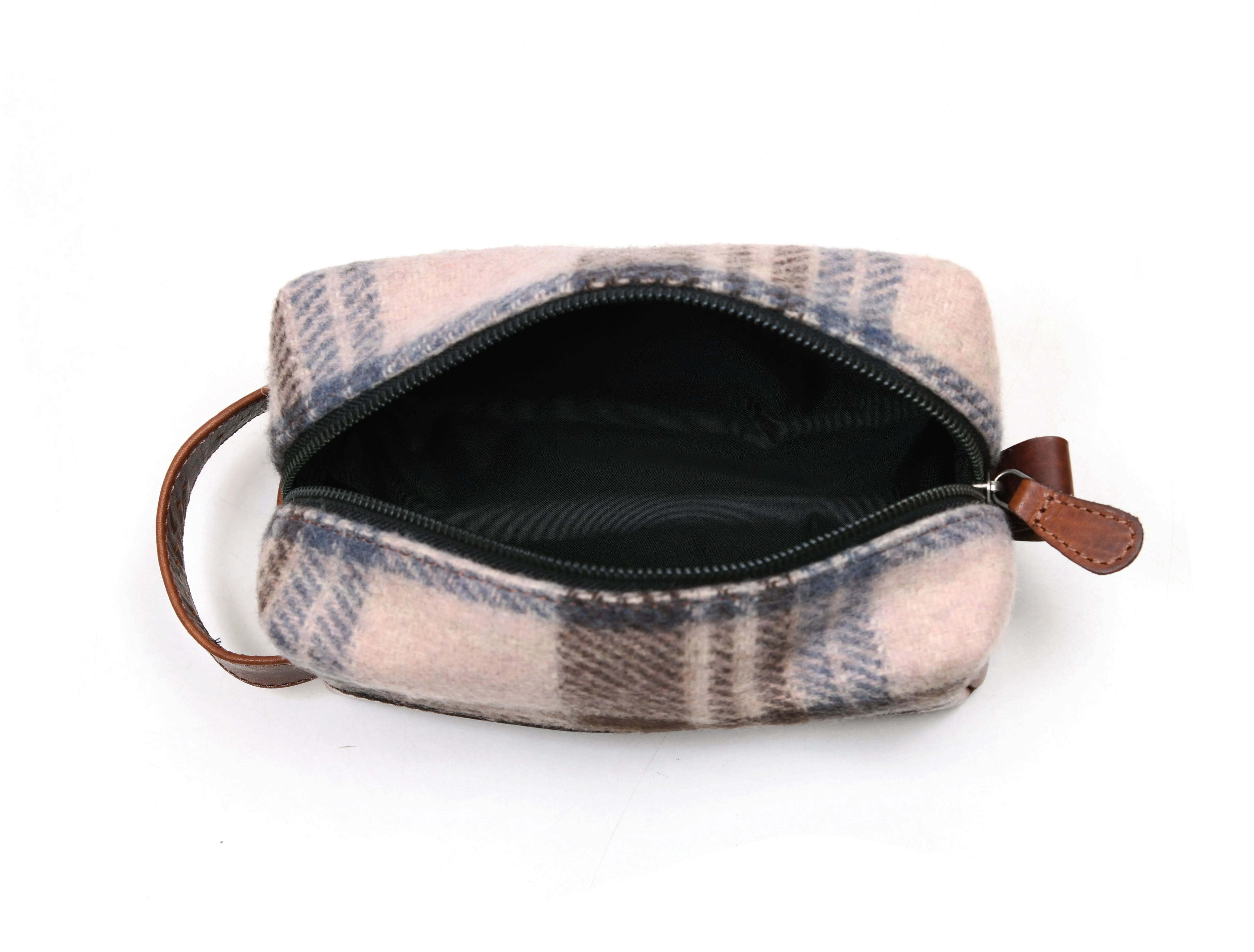 Dorval Leather Tweed Toiletry Bag - ( WB-33)