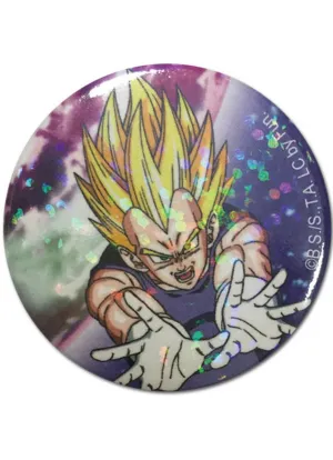 Dragon Ball Z - Super Saiyan Vegeta Glitter Button