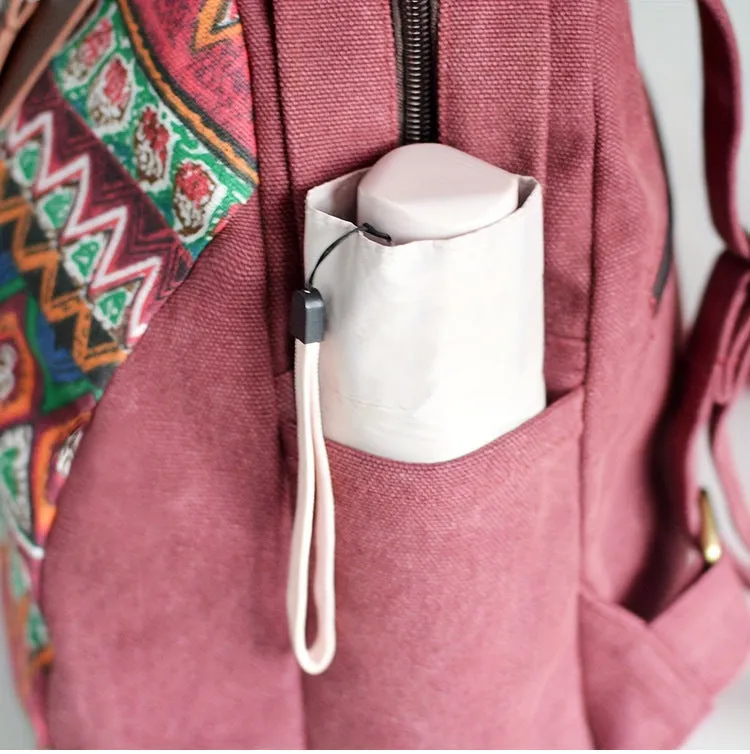 Ethnic Style Women's Small Canvas Rucksack Canvas Backpack