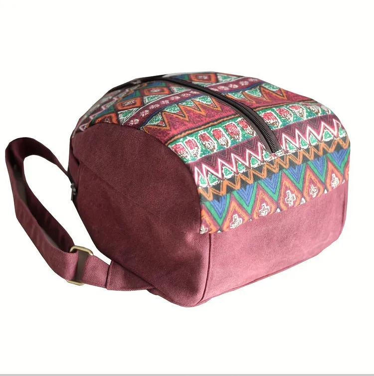 Ethnic Style Women's Small Canvas Rucksack Canvas Backpack