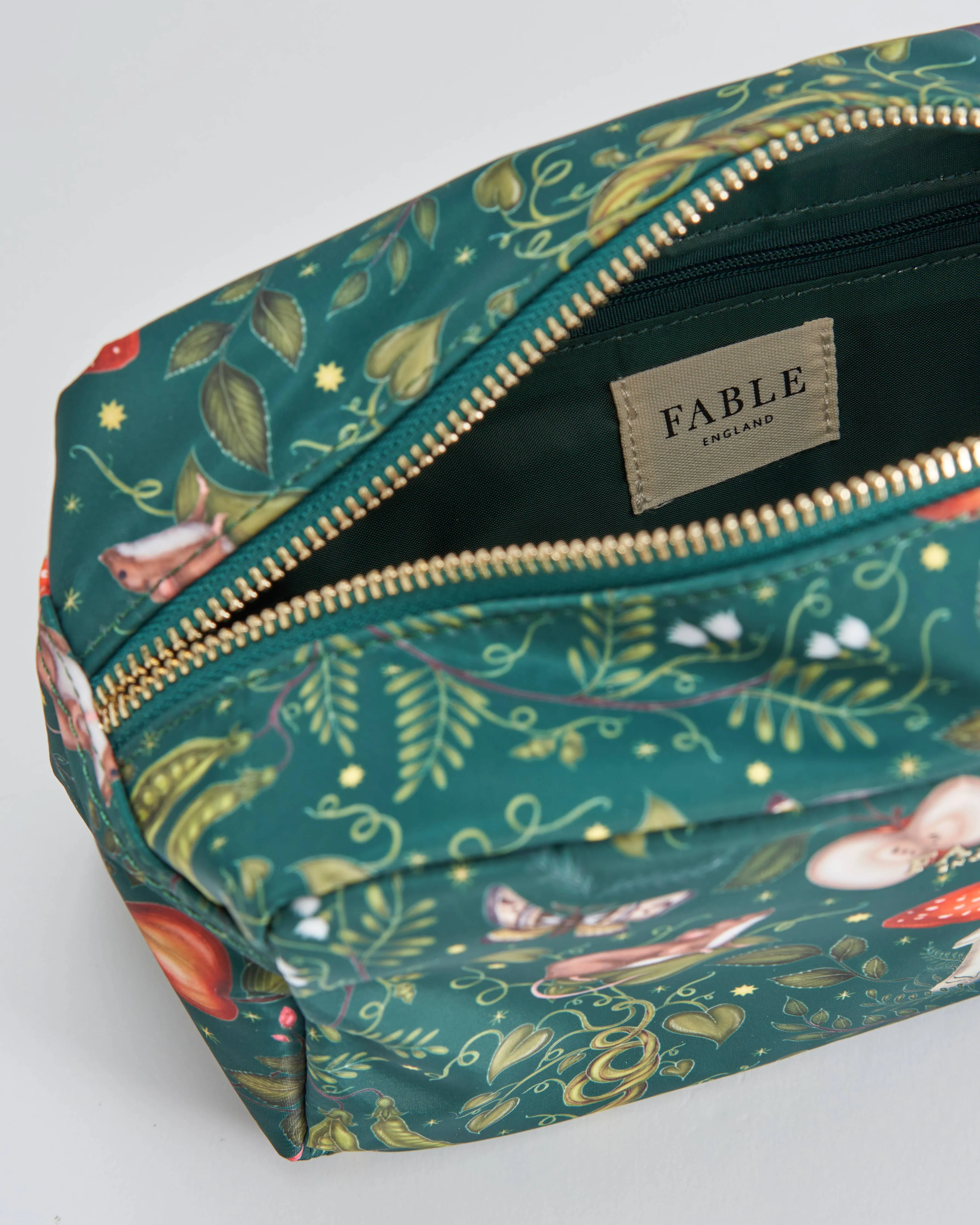 Fable England - FABLE x Catherine Rowe Into the Woods Green Travel Pouch