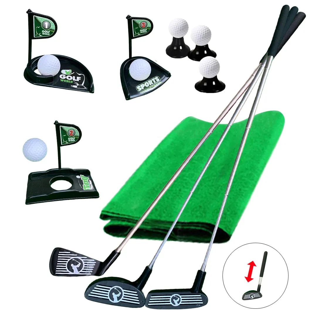 Family-Friendly Retractable Golf Set for Fun Indoor & Outdoor Play