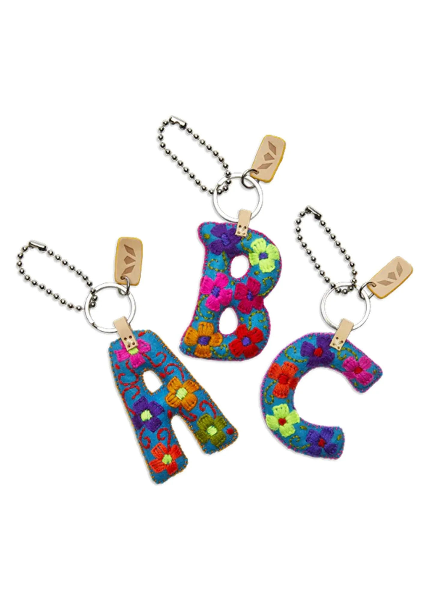 Felt Alphabet Charm by Consuela -Turquoise