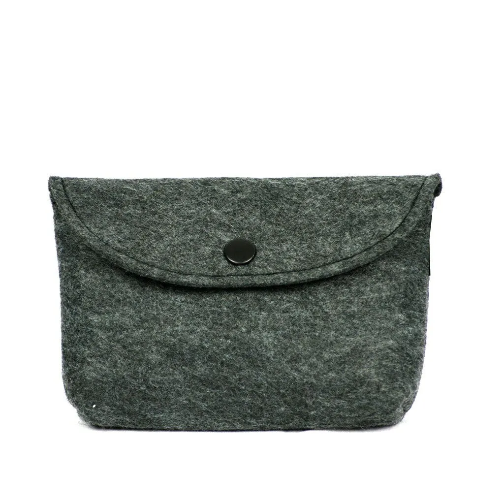 Felt Button Pouch Bag(FB-09)