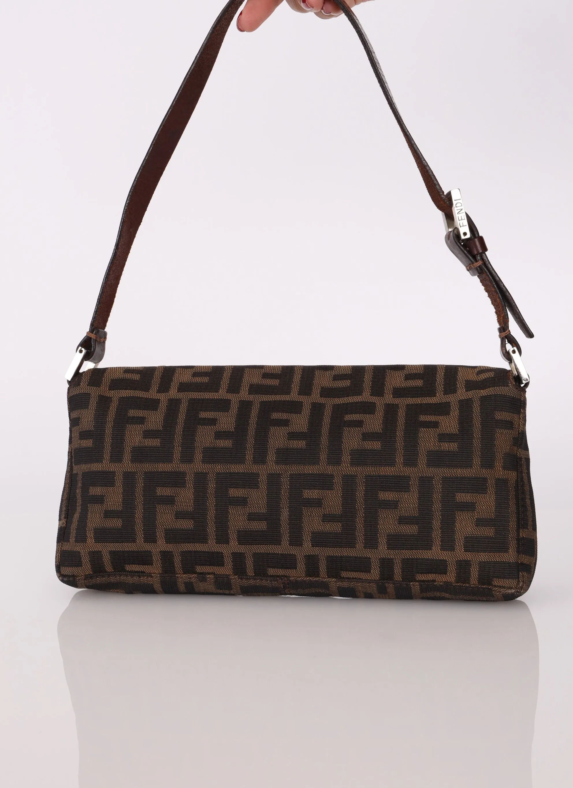 Fendi Zucca Full Flap Shoulder Bag