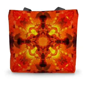 Fire Elemental Mandala Canvas Tote Bag