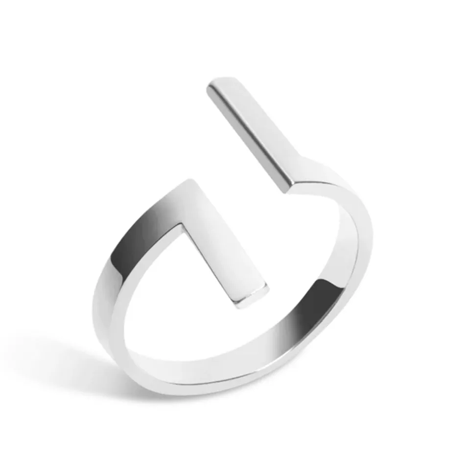 FJ0061 925 Sterling Silver Inverse Ring