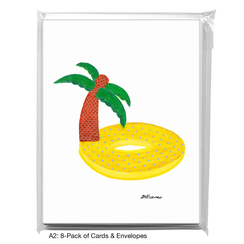 Floater Palm Tree, Greeting Card (8094)