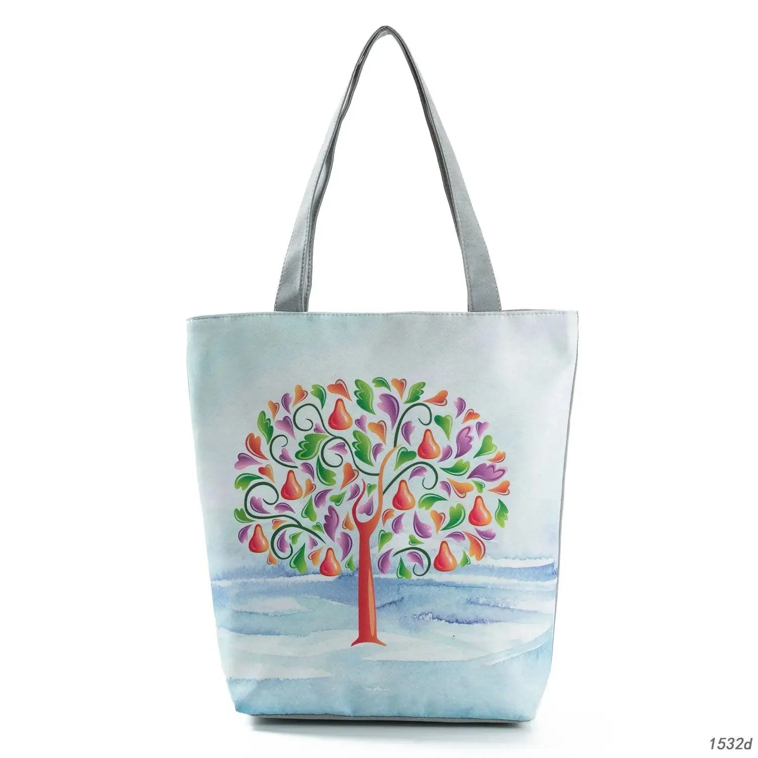 Floral Printed Large Capacity Canvas Tote