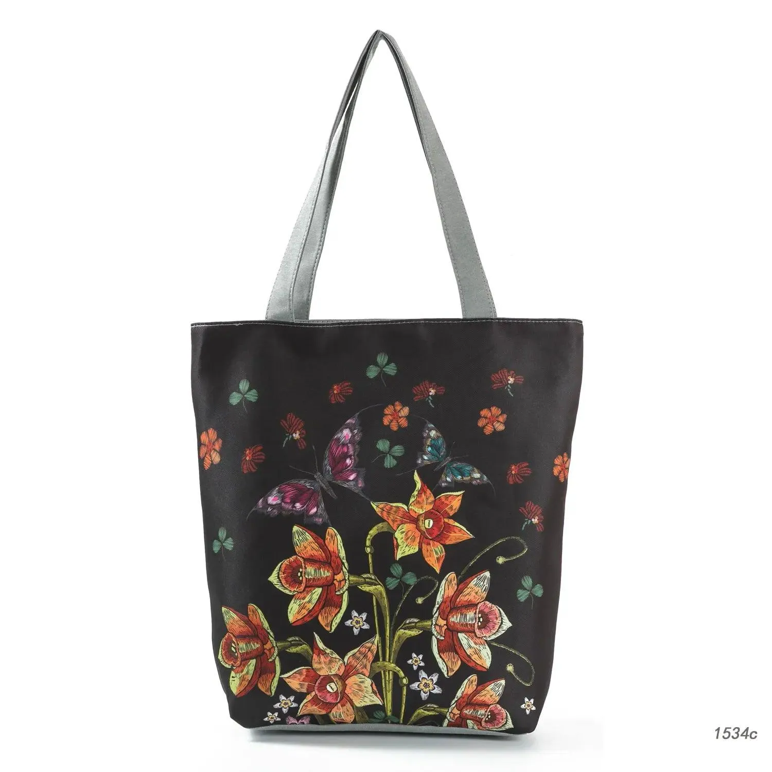 Floral Printed Large Capacity Canvas Tote