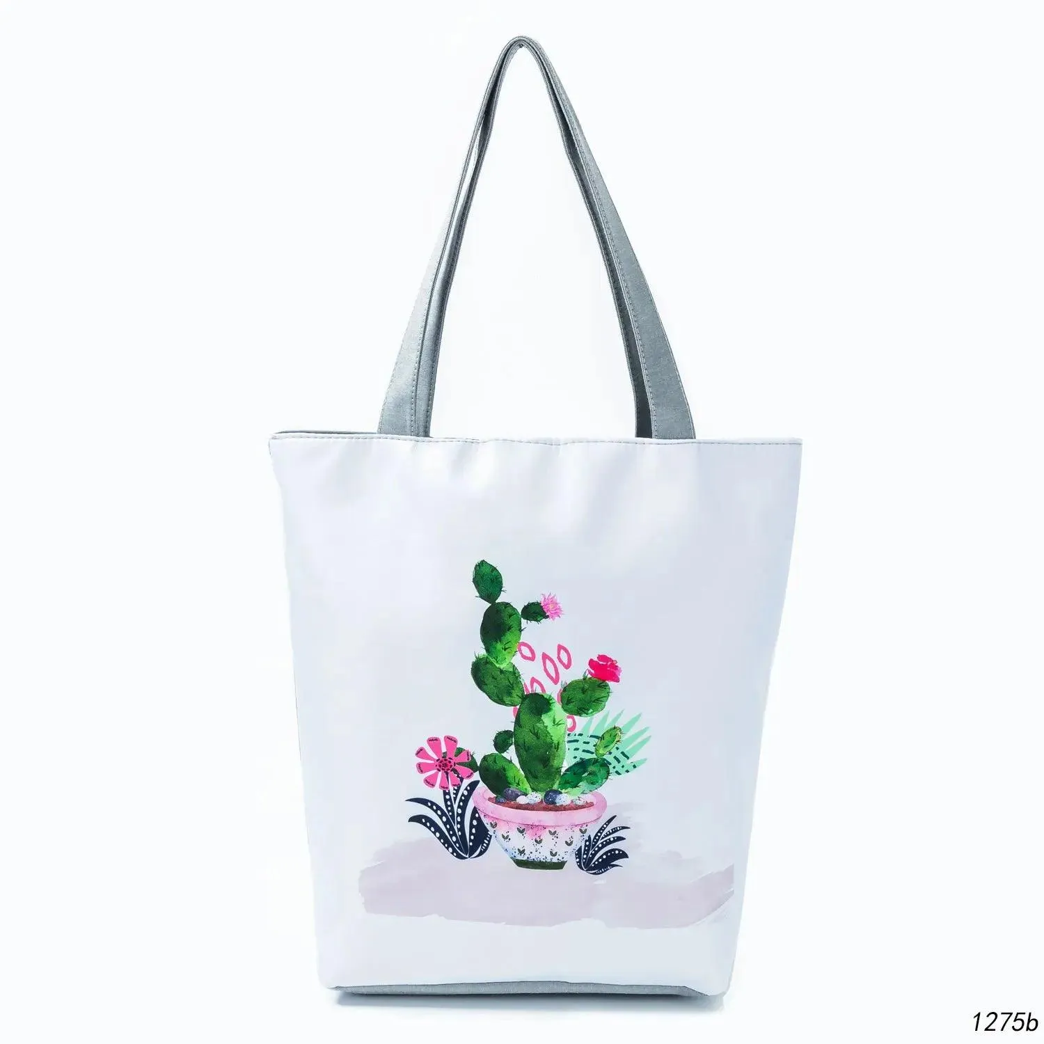 Floral Printed Large Capacity Canvas Tote