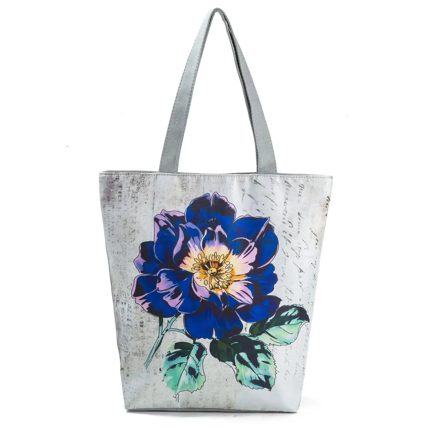 Floral Printed Large Capacity Canvas Tote