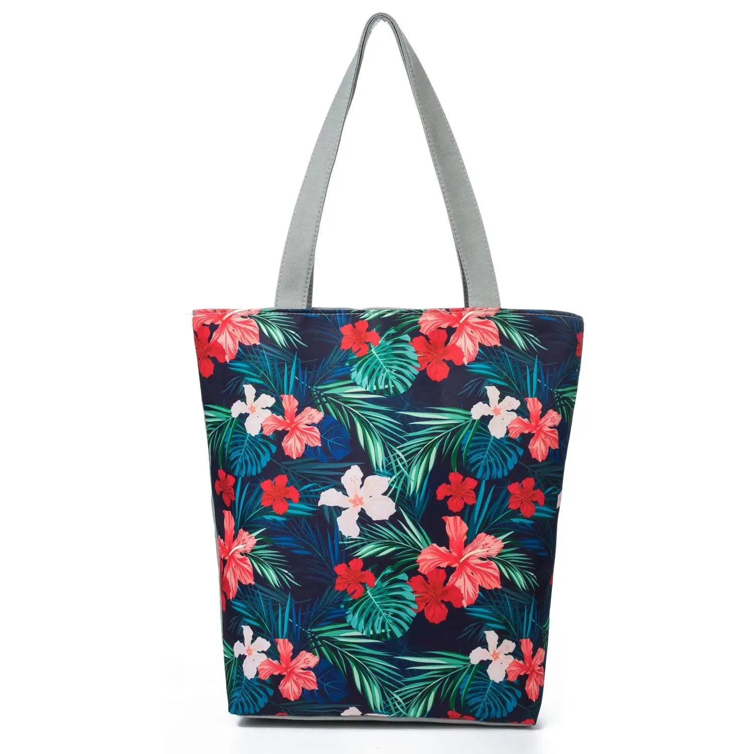 Floral Printed Large Capacity Canvas Tote