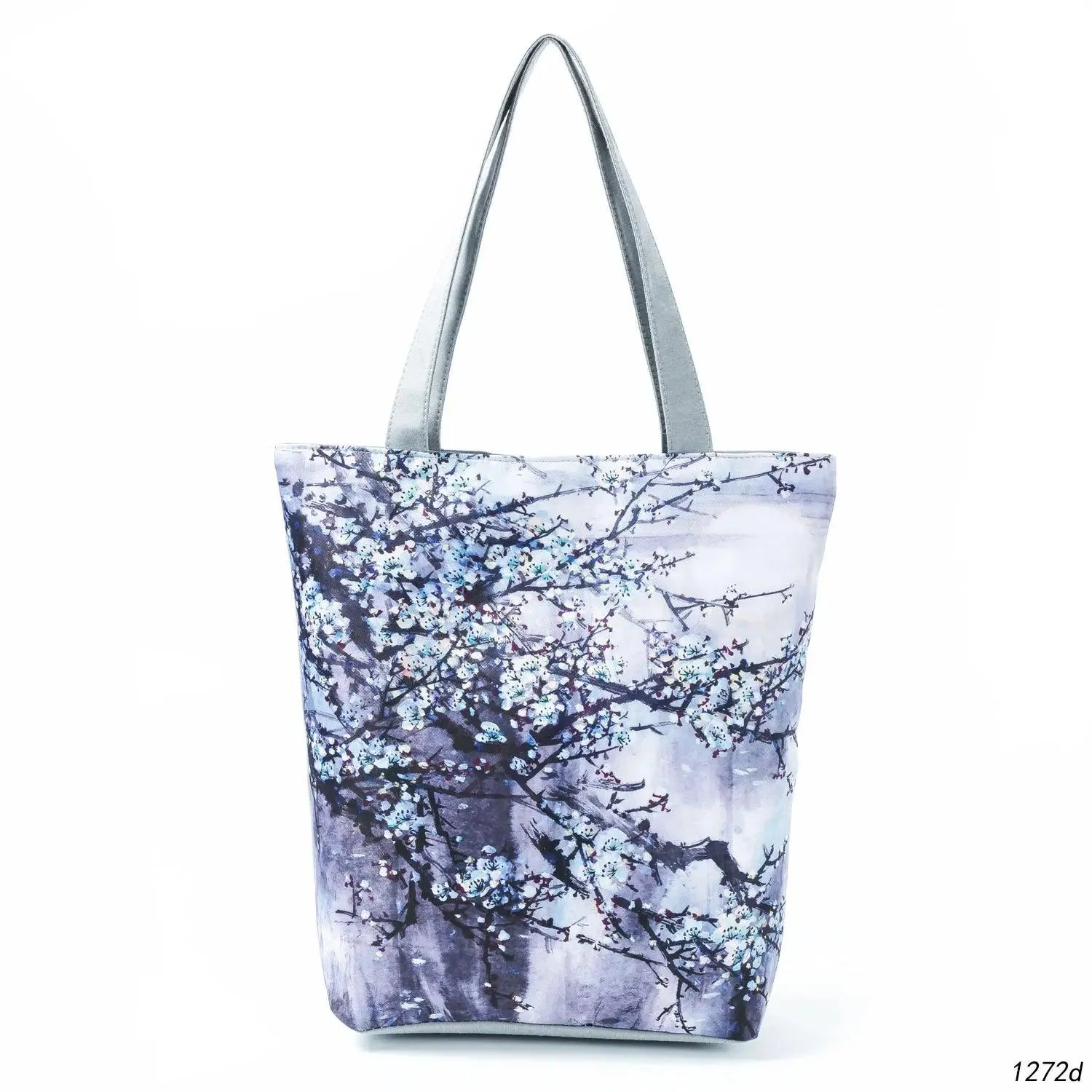 Floral Printed Large Capacity Canvas Tote