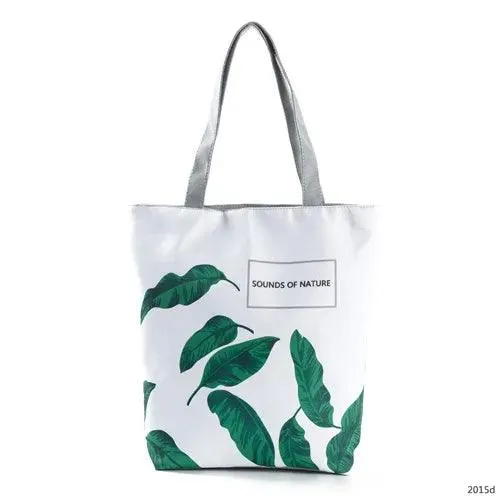 Floral Printed Large Capacity Canvas Tote