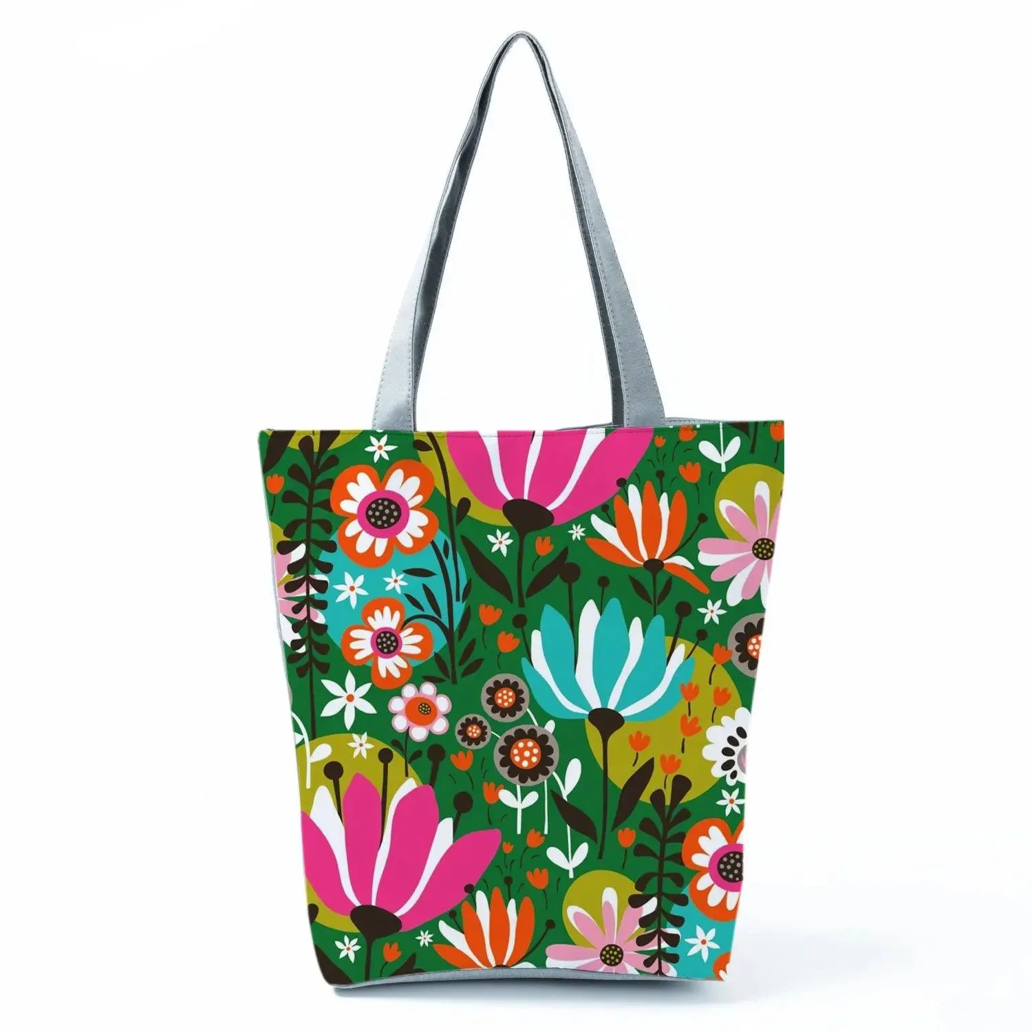 Floral Printed Large Capacity Canvas Tote