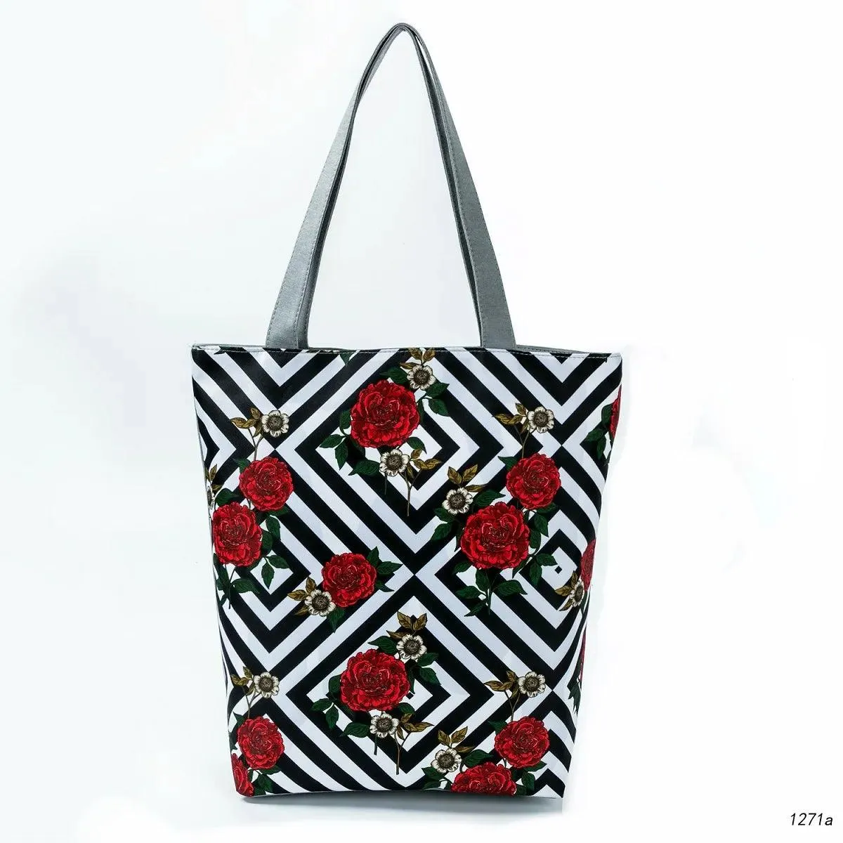 Floral Printed Large Capacity Canvas Tote