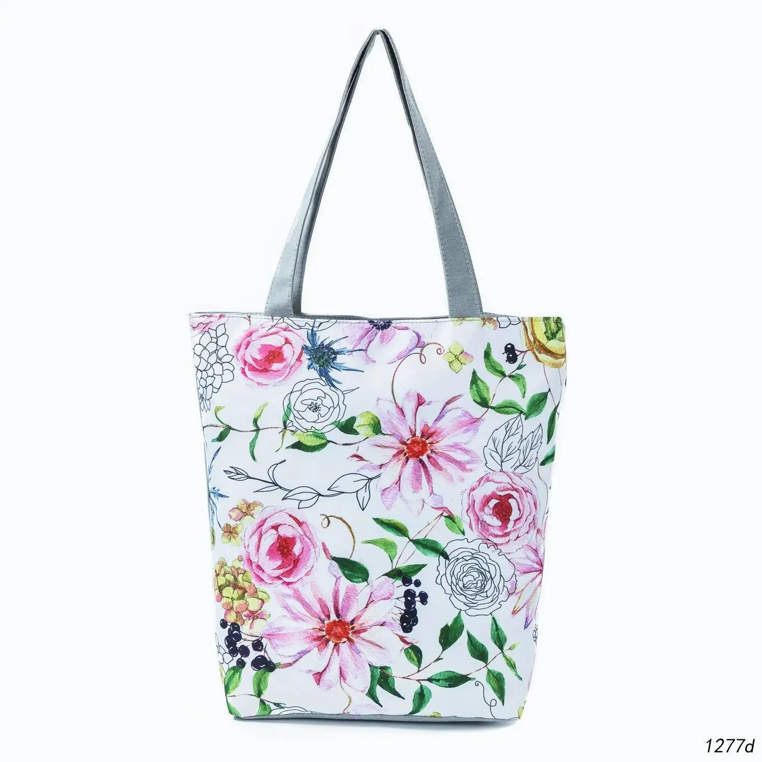 Floral Printed Large Capacity Canvas Tote