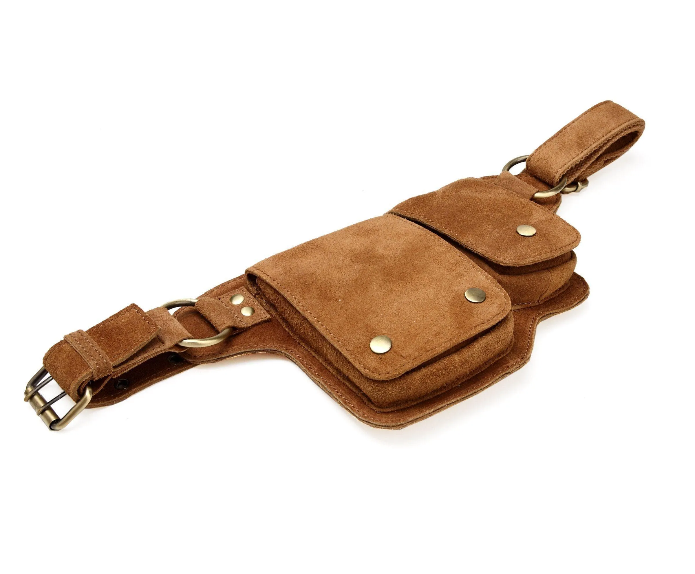 Floretta Suede Leather Waist Bag