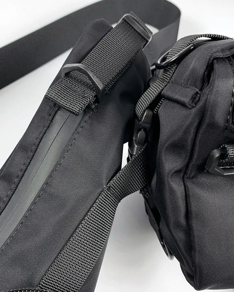 Functional Black Crossbody Chest Bag