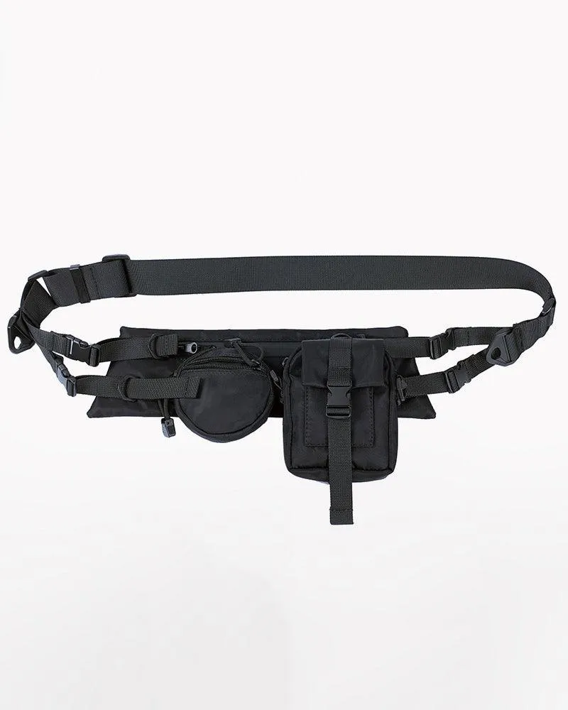 Functional Black Crossbody Chest Bag