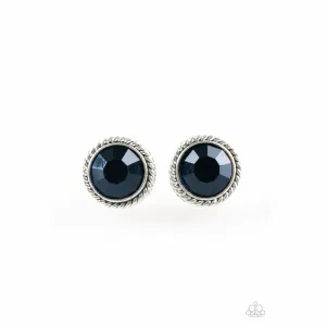 Glam Blue Post Earrings