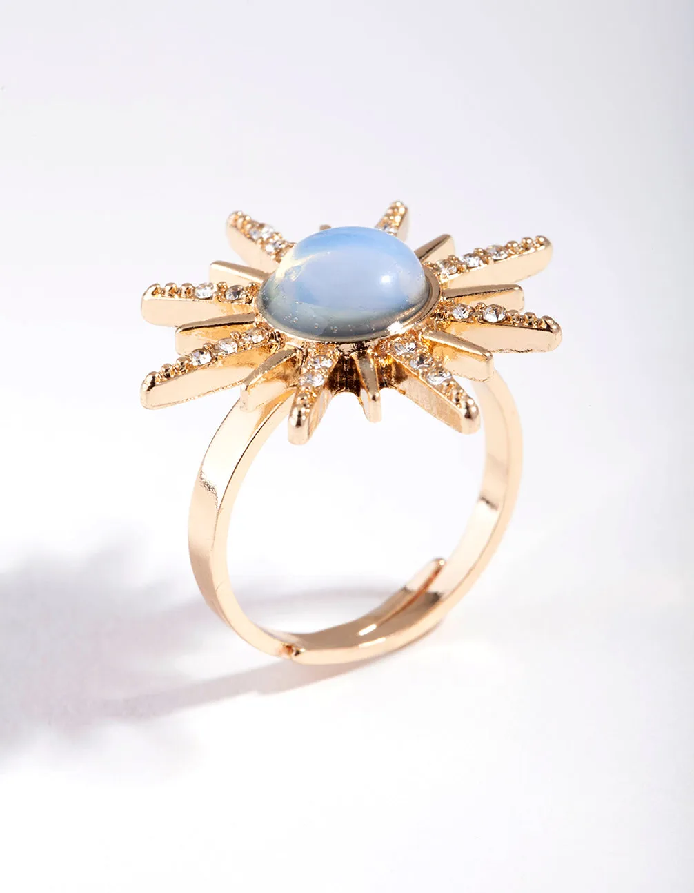 Gold Sun Beam Ring