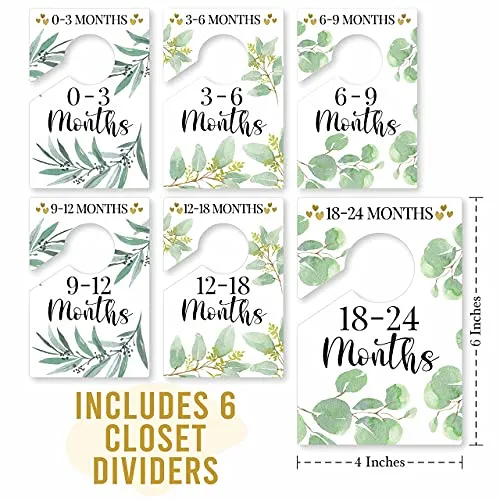 Greenery Baby Closet Dividers