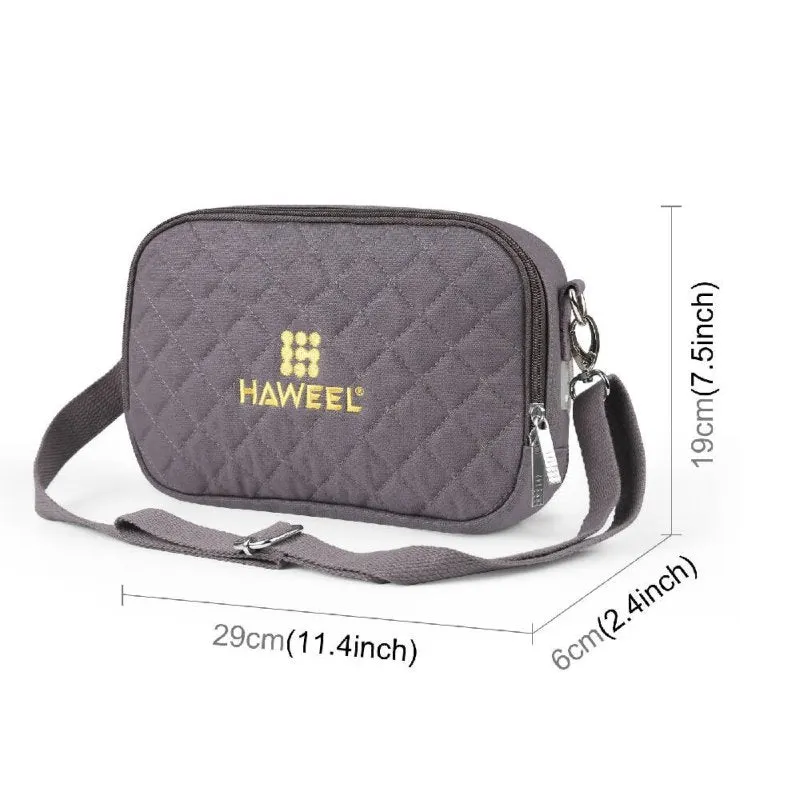 HAWEEL Messenger Shoulder Small Bag Digital Tablet Phone Warmer Storage Bag with Hand Warmer(Grey)