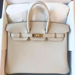 Hermès Birkin 25 Craie Togo Gold Hardware GHW