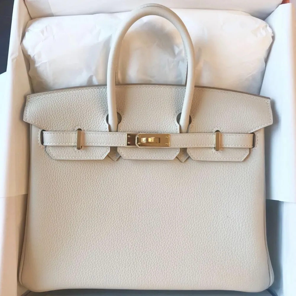 Hermès Birkin 25 Craie Togo Gold Hardware GHW