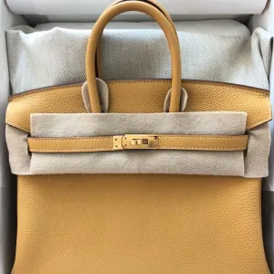 Hermès Birkin 25 Curry Togo Gold Hardware GHW