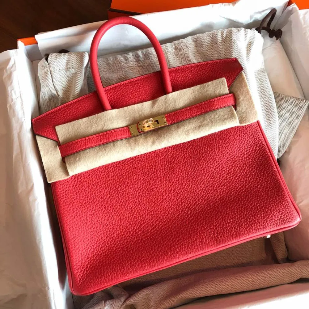 Hermès Birkin 25 Rouge Pivoine Togo Gold Hardware GHW