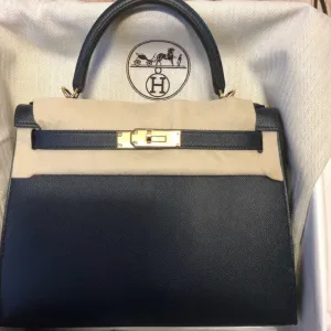 Hermès Kelly 28 Vert Cyprès Sellier Epsom Gold Hardware GHW