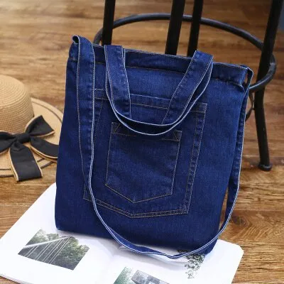 Hole Denim women handbag Large capacity Casual Jeans Shoulder Bags Ladies Shopping Bag female Crossbody bag sac a main bolsos