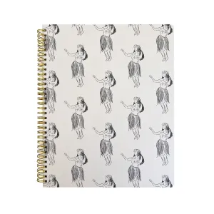 Hula Girl Vintage Spiral Notebook