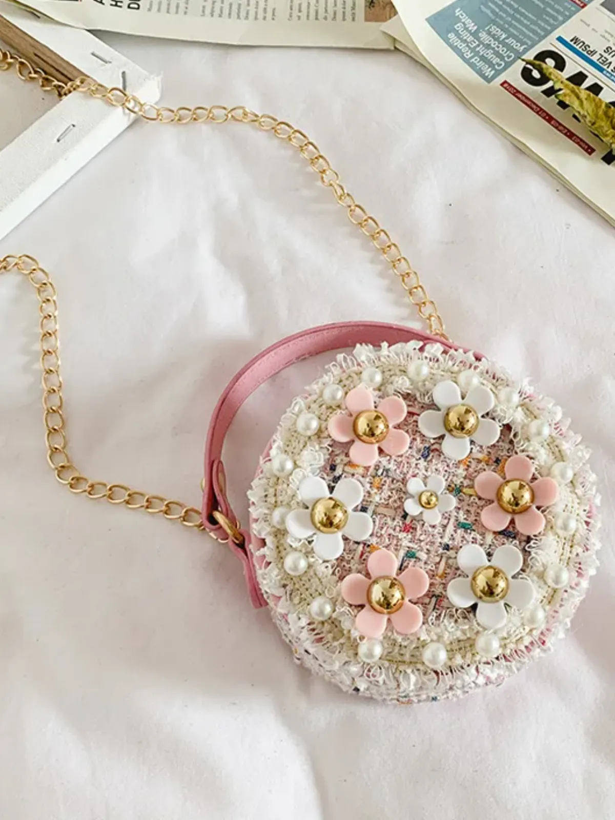 In Full Bloom Floral Circle Crossbody Bag