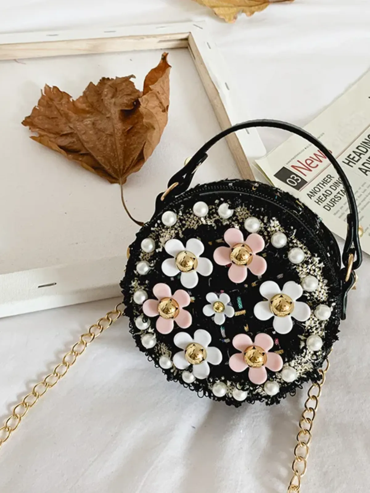 In Full Bloom Floral Circle Crossbody Bag