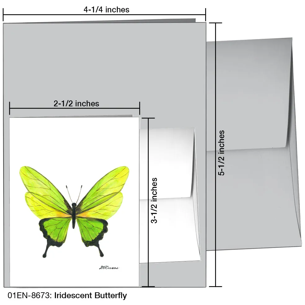 Iridescent Butterfly, Greeting Card (8673)