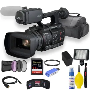 JVC GY-HC500U Handheld Connected Cam 4K Professional Camcorder Advanced Bundle