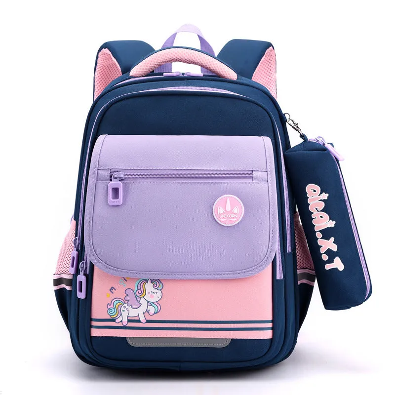 Kids Cartoon Backpack 2-4 Grade Primary Schoolbag