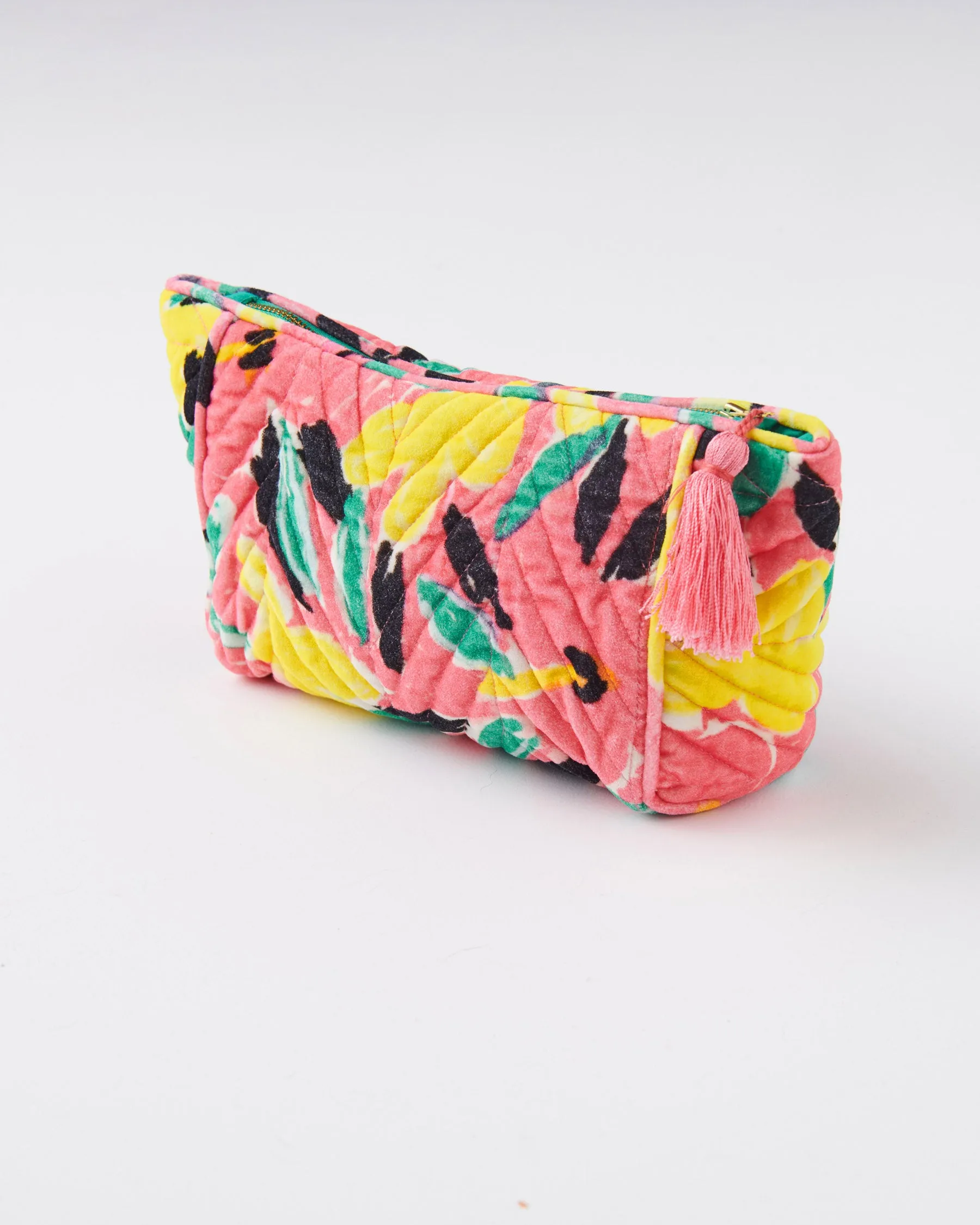 Kip&Co x Ken Done Pinky Dreaming Velvet Toiletry Bag