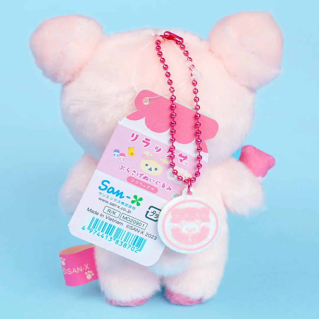 Korilakkuma Neko Neko No Yu Strawberry Plush Charm - Medium