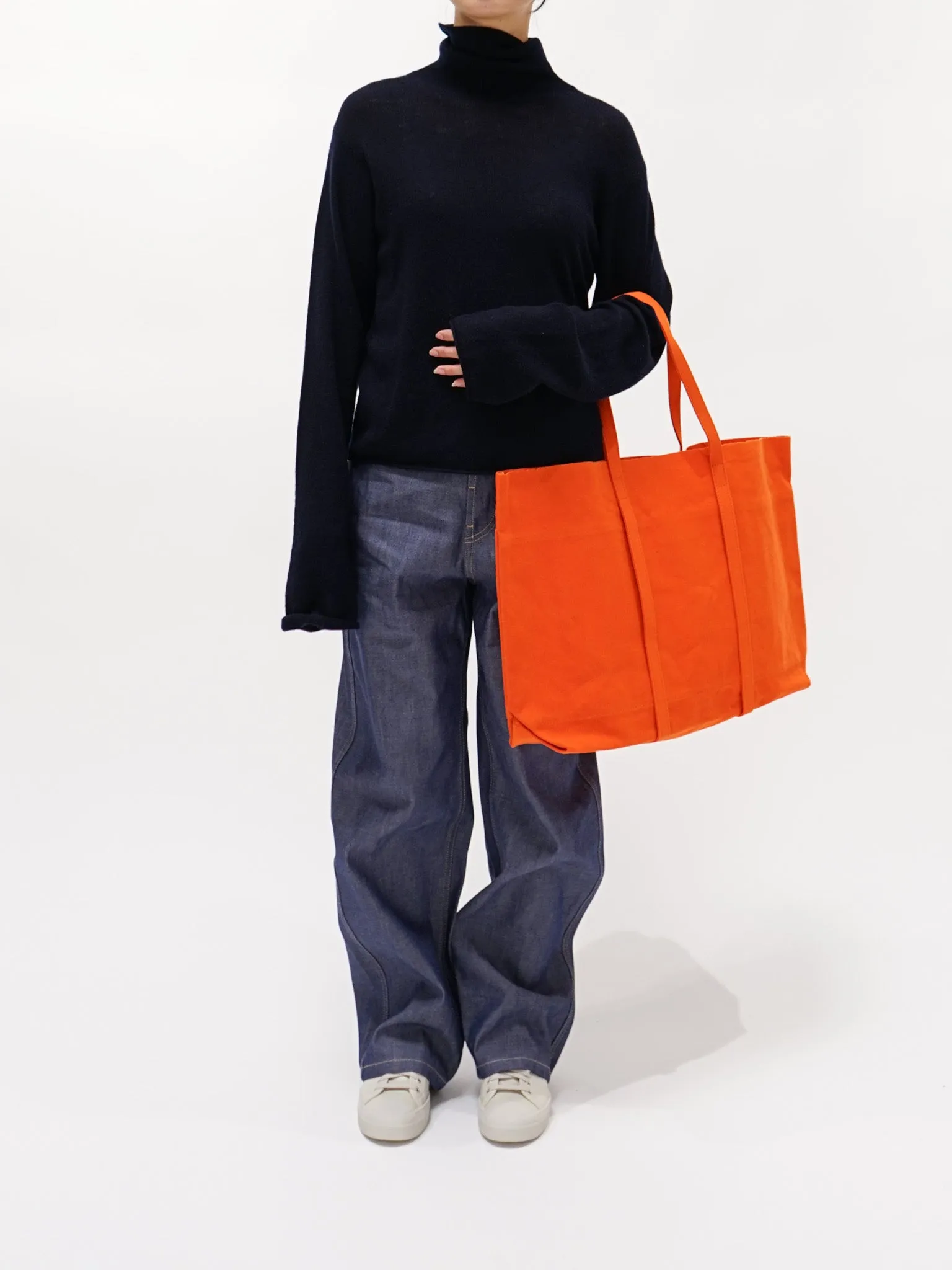 Large Light Ounce Canvas Tote - Orange