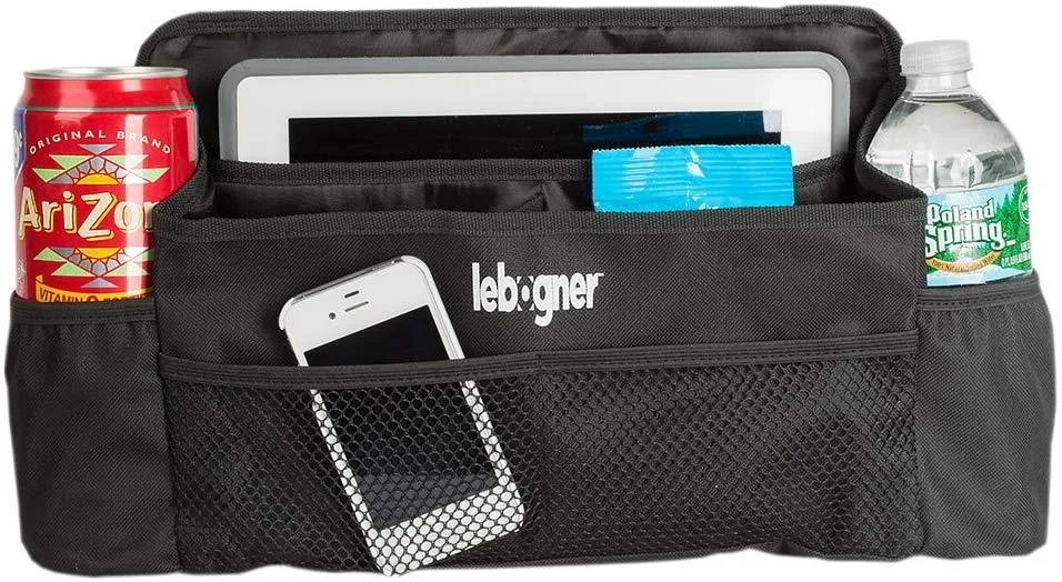 lebogner #1 Luxury CAR Organizer, Perfect Front Seat Organizer, Driver Organizer, Backseat Organizer, Car Seat Organizer for Kids, Black.