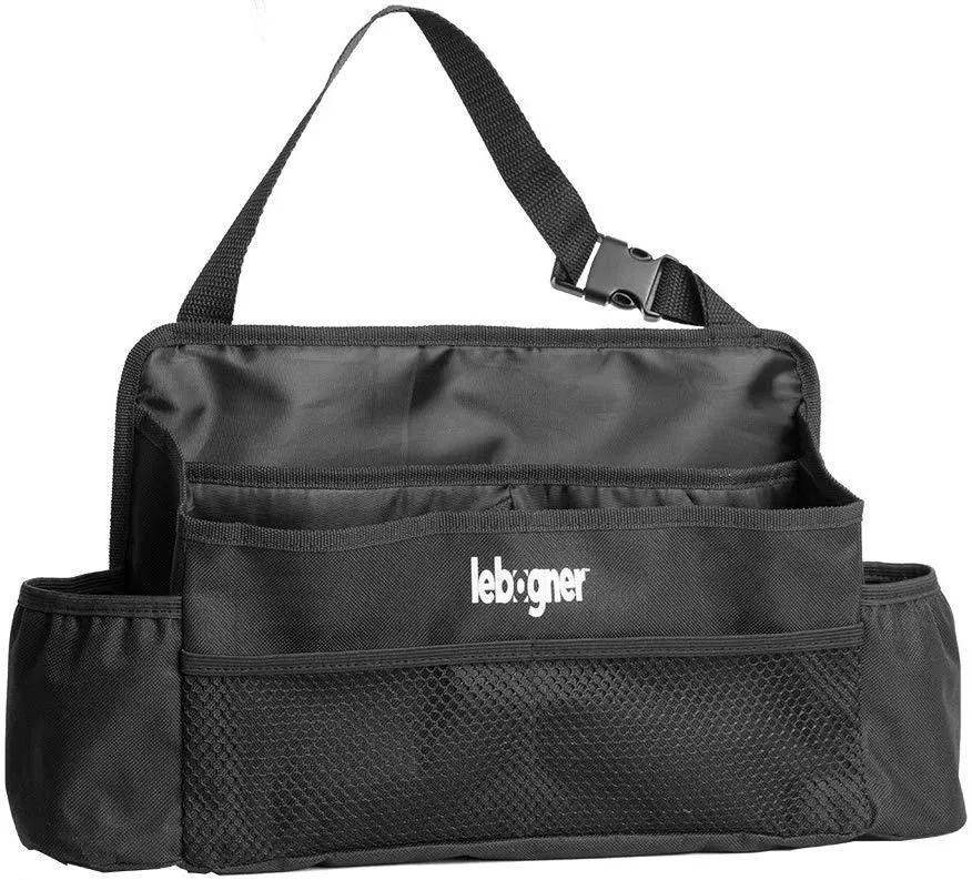 lebogner #1 Luxury CAR Organizer, Perfect Front Seat Organizer, Driver Organizer, Backseat Organizer, Car Seat Organizer for Kids, Black.