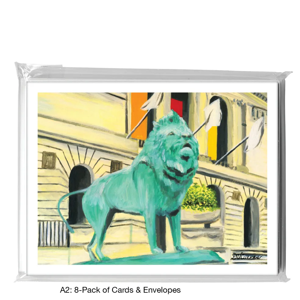 Lion, Chicago, Greeting Card (7367D)