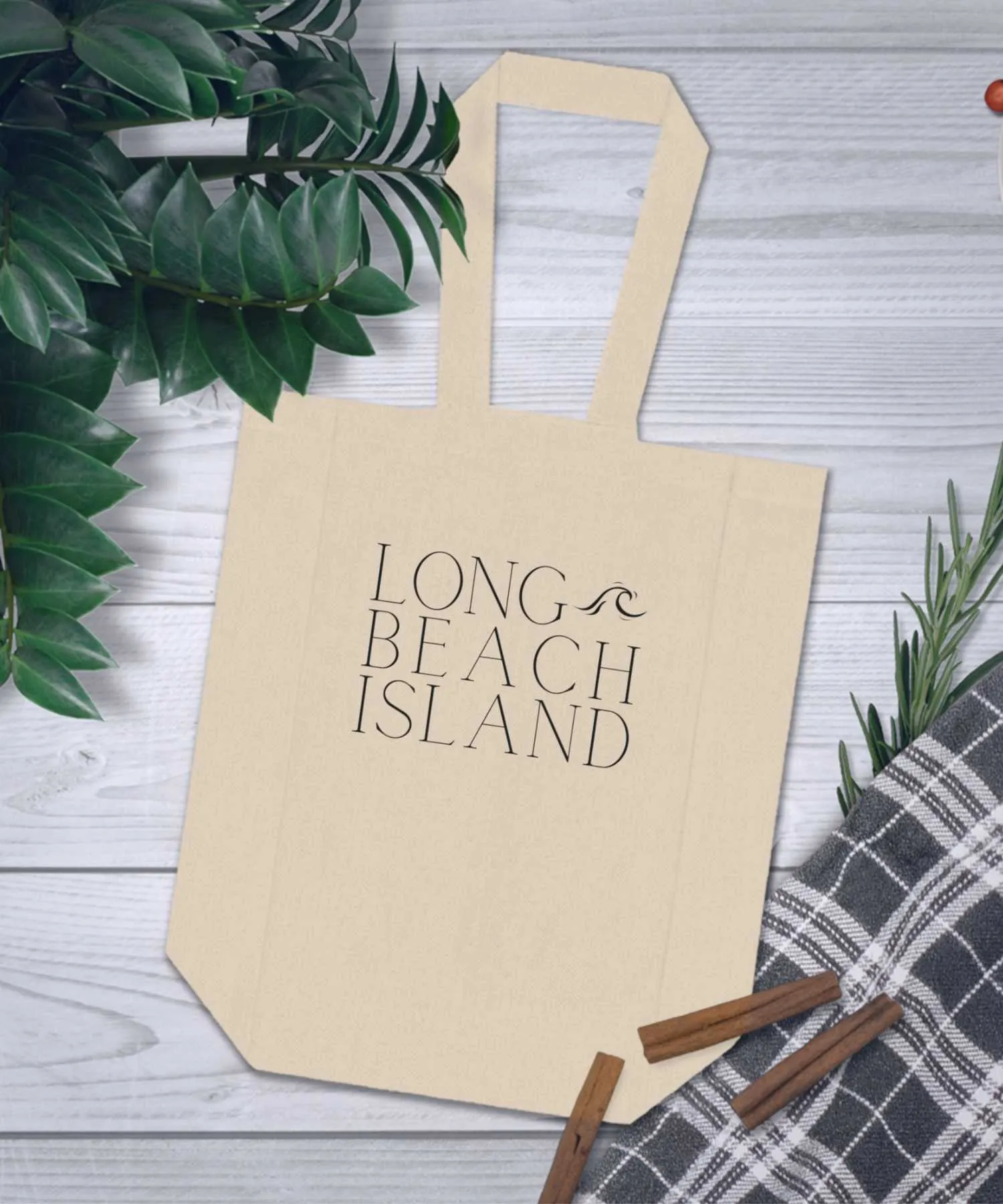 Long Beach Island Double Wine Tote Bag