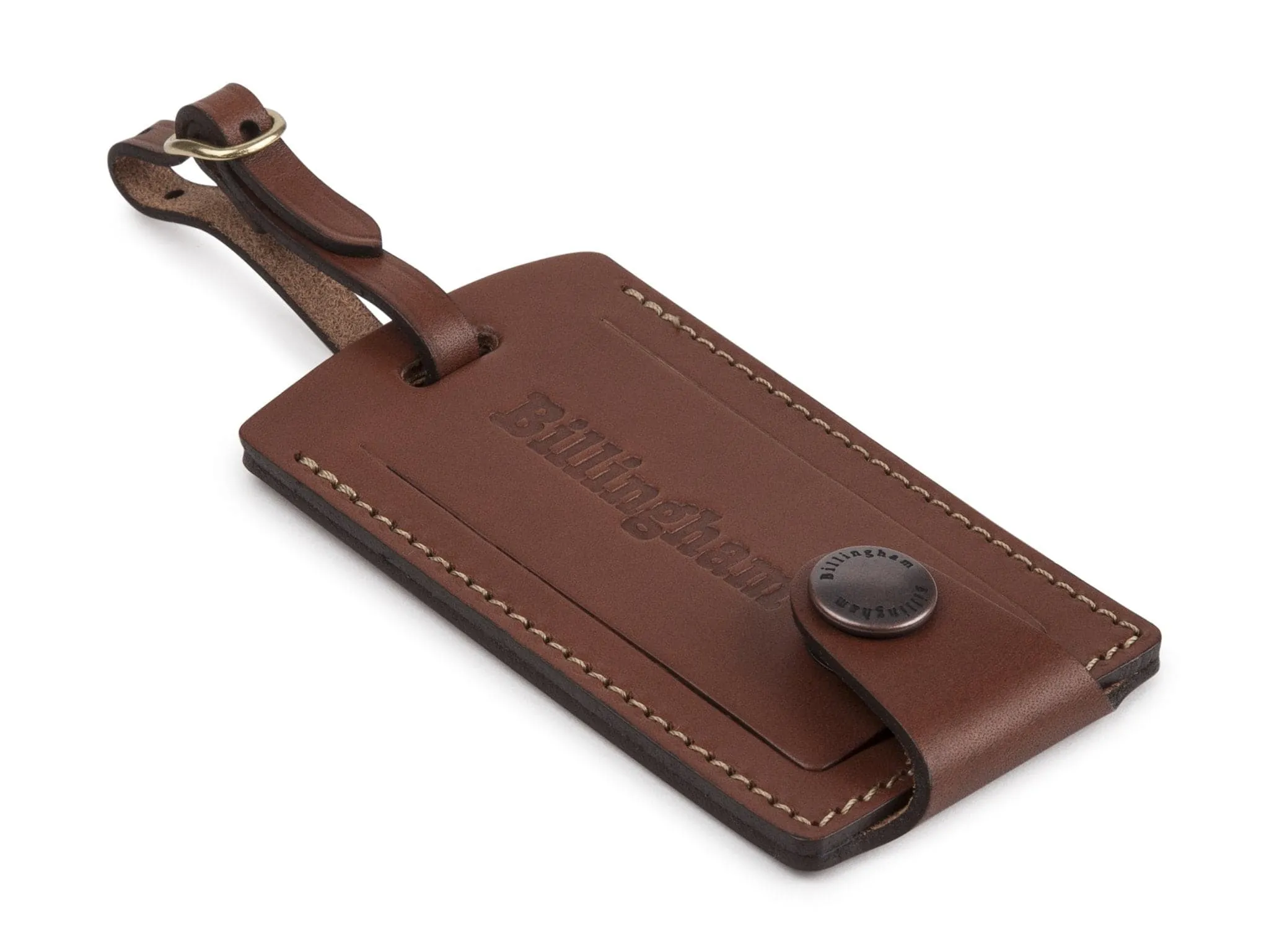 Luggage Tally - Tan Leather / Brass Buckle